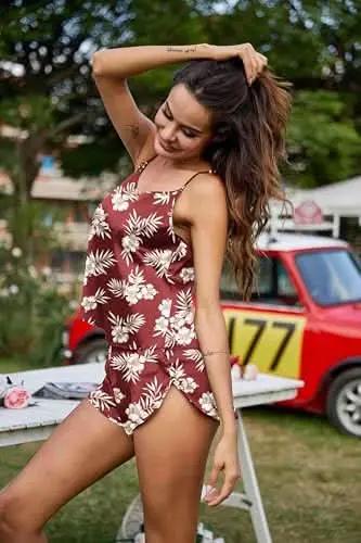 Silk Pajamas Set for Women Satin Backless Lingerie Pjs Cami Top and Shorts Nightwear - Love Salve